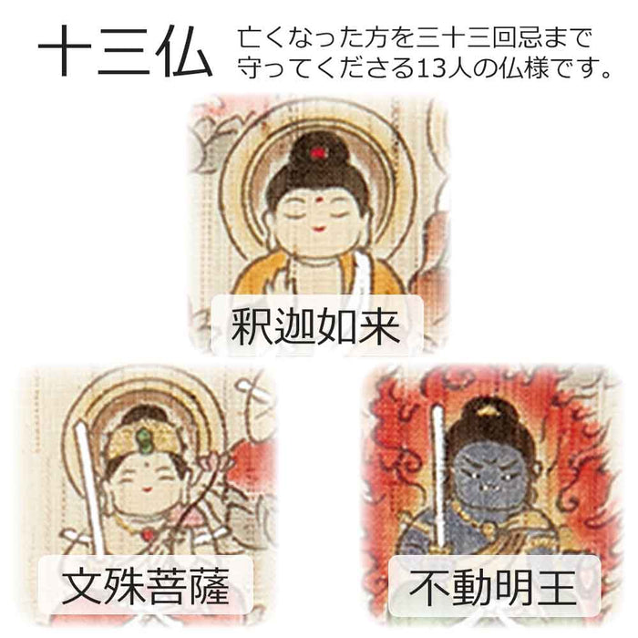 盆用品 タペストリー 十三仏 ピンク 30×45 特徴 5