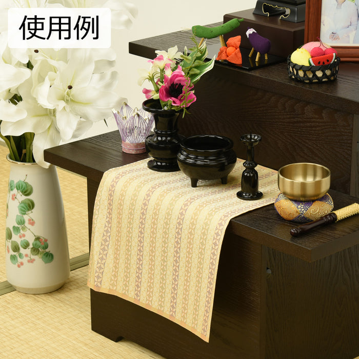 仏具 新名物裂 敷物 大 クリーム 段七宝紋 特徴 3