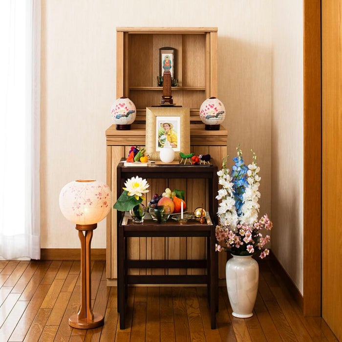 盆提灯 新型 現代行灯 桜 楮和紙 特徴 3