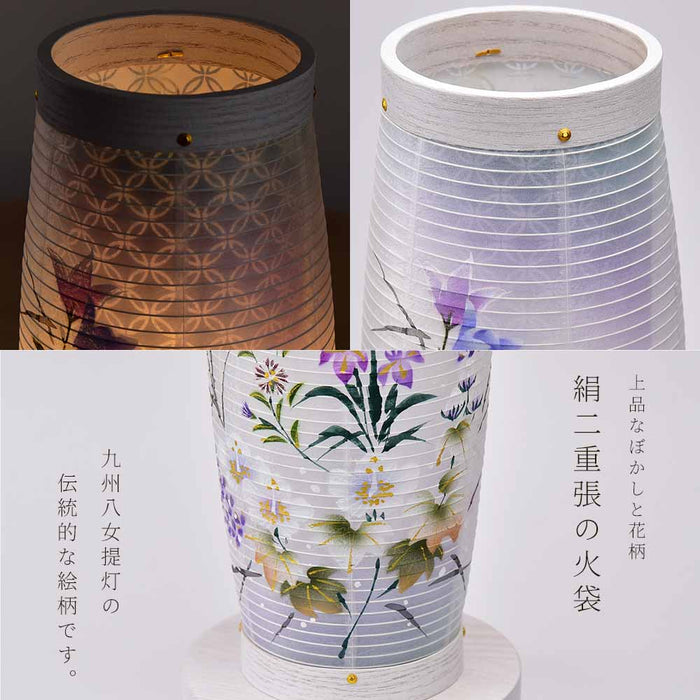 新型 こはく 二重 花柄紫