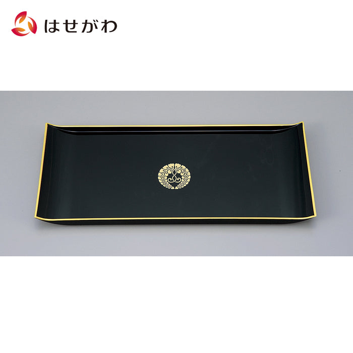 仏具 焼香盆 PC 黒（フチ金）下り藤 小 特徴 1