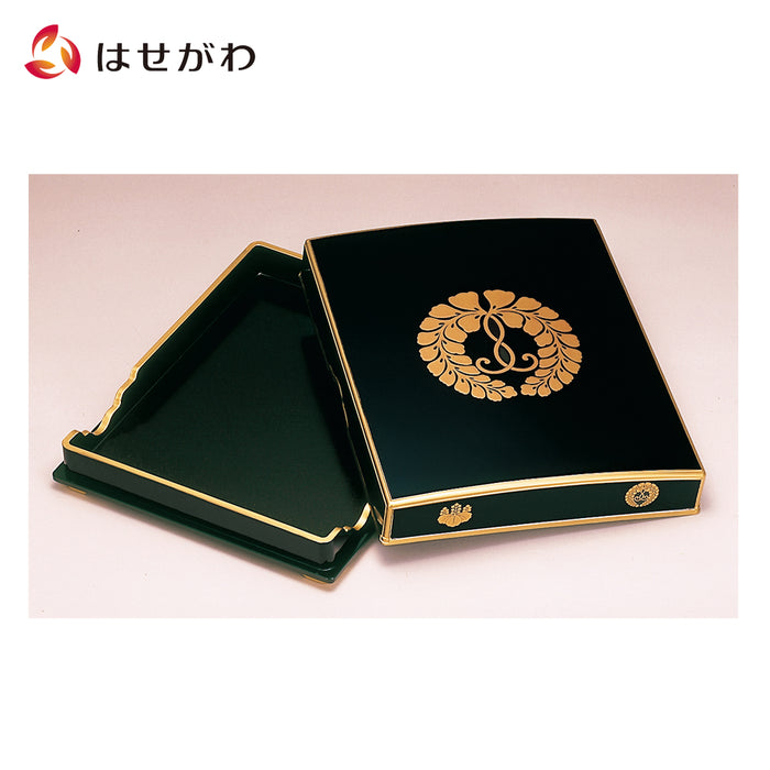 仏具 御文章箱 木質製 盛紋 小 黒内梨地 フチ金 下り藤 特徴 1