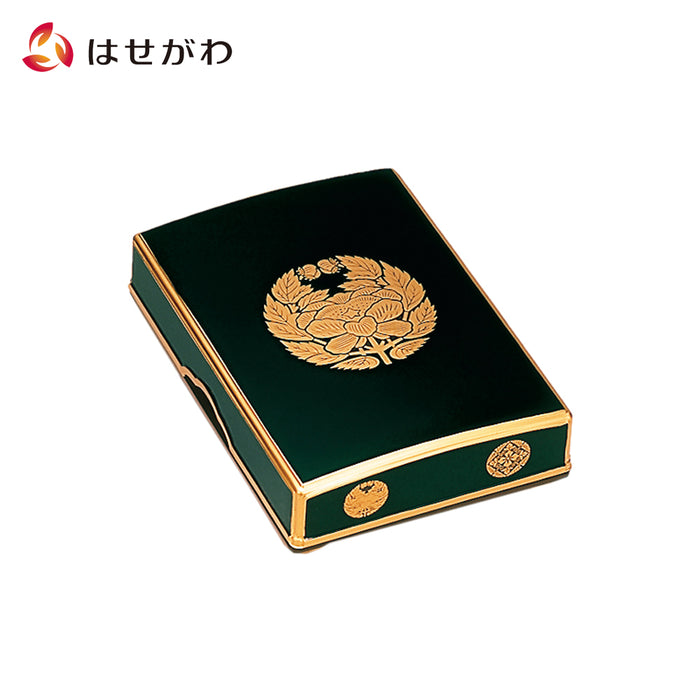 仏具 御文箱 木質製 盛紋 小 黒内梨地 フチ金 抱牡丹 特徴 1