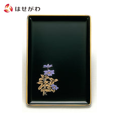 名刺盆 PC 黒 フチ金 鉄仙 小