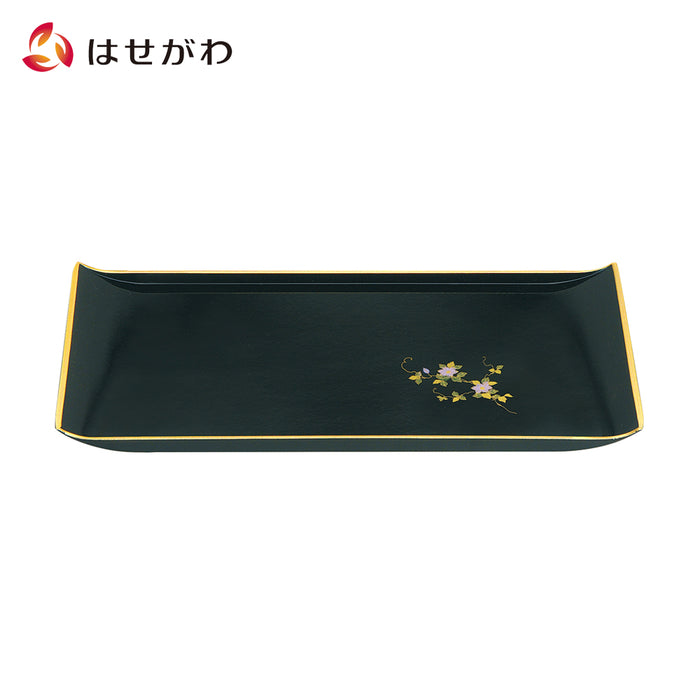 仏具 焼香盆 PC 黒（フチ金）蒔絵 鉄仙 小 特徴 1