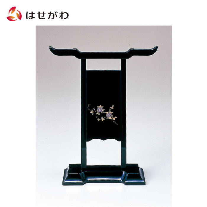 仏具 念珠かけ 黒 蒔絵 鉄仙 特徴 1