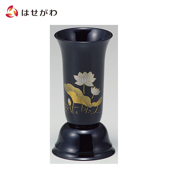 仏具 線香差し 3.5寸 1個 箱入 黒 蒔絵 蓮 特徴 1