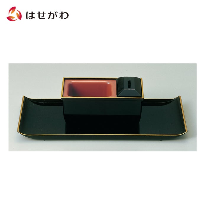 仏具 焼香盆 やすらぎセット 5寸 黒（フチ金）特小 特徴 1