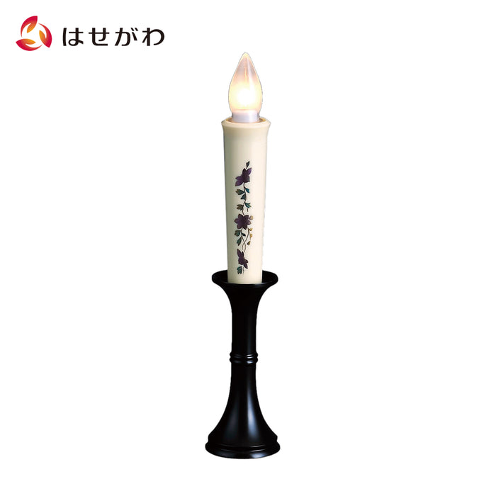 仏具 安全ローソク 蒔絵入 小 PC 白 蒔絵 鉄仙 特徴 1