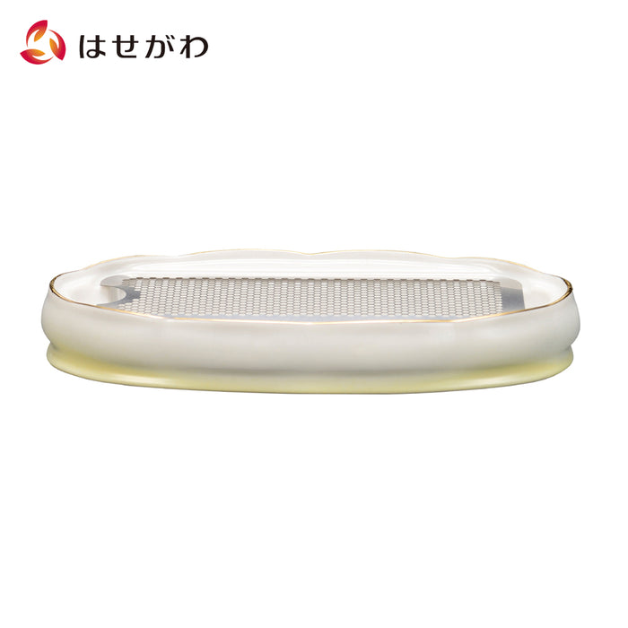 仏具 花輪 寝かせる線香皿 美濃焼 柚 特徴 1