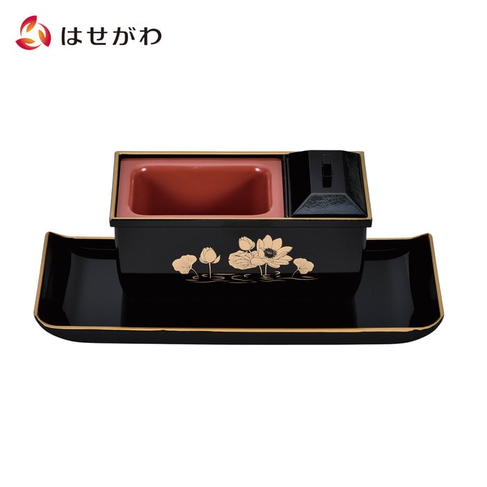 仏具 焼香盆 やすらぎセット 5寸 黒フチ金蓮 特小 特徴 1
