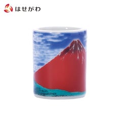 九谷焼 線香差し 赤富士