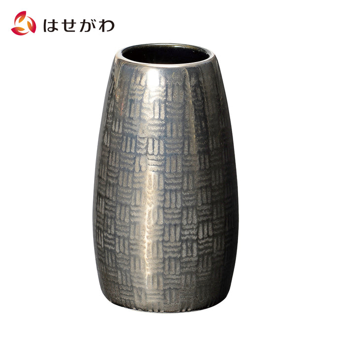 仏具 篭 市松模様 花立 有田焼シルバー 特徴 1