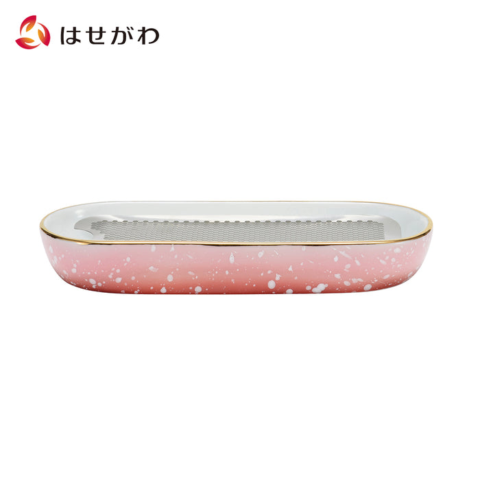 仏具 光綺3 寝かせる線香皿 ピンク／レッド 特徴 1