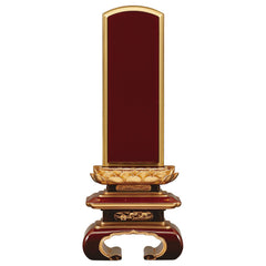 位牌 上京中ワラビ足 吹蓮華 溜塗 裏金