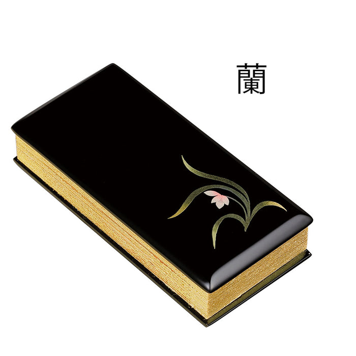 過去帳 蒔絵 黒 日付入 5.0寸