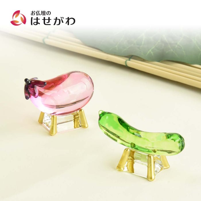 クリスタル 牛馬飾り