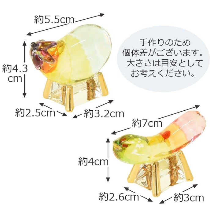 クリスタル 牛馬飾り レインボー色