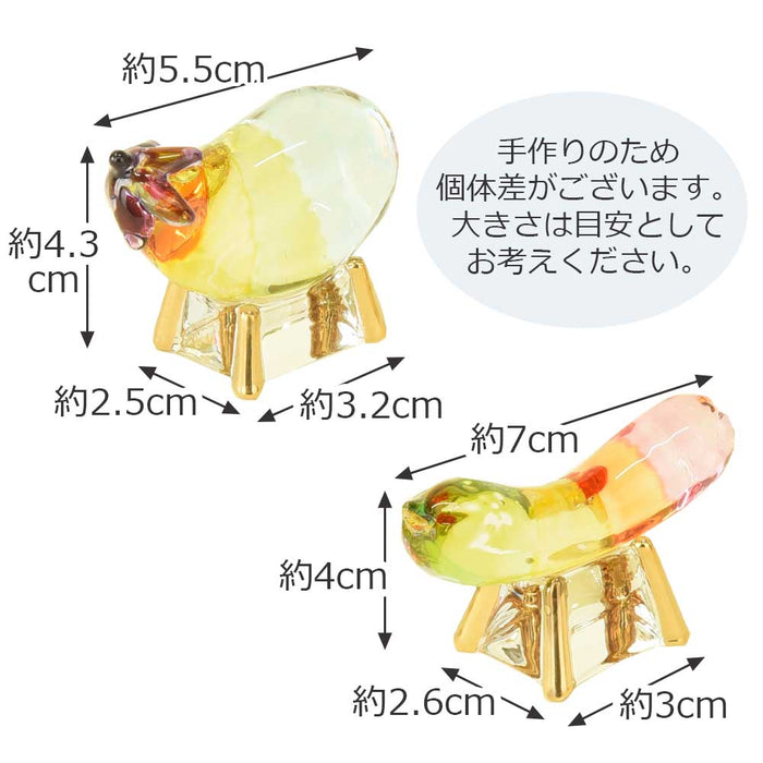 クリスタル 牛馬飾り(レインボー)・ほおずき セット