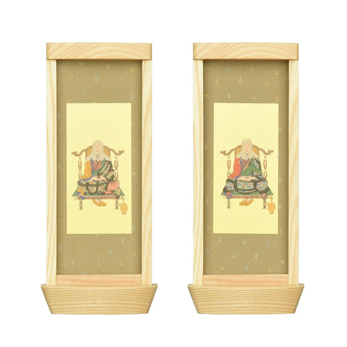 スタンド掛軸 リンネ・スタンド紙セット 天台宗 2幅 両脇 大