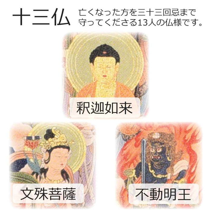 スタンド掛軸 リンネ・スタンド紙セット 十三仏 小