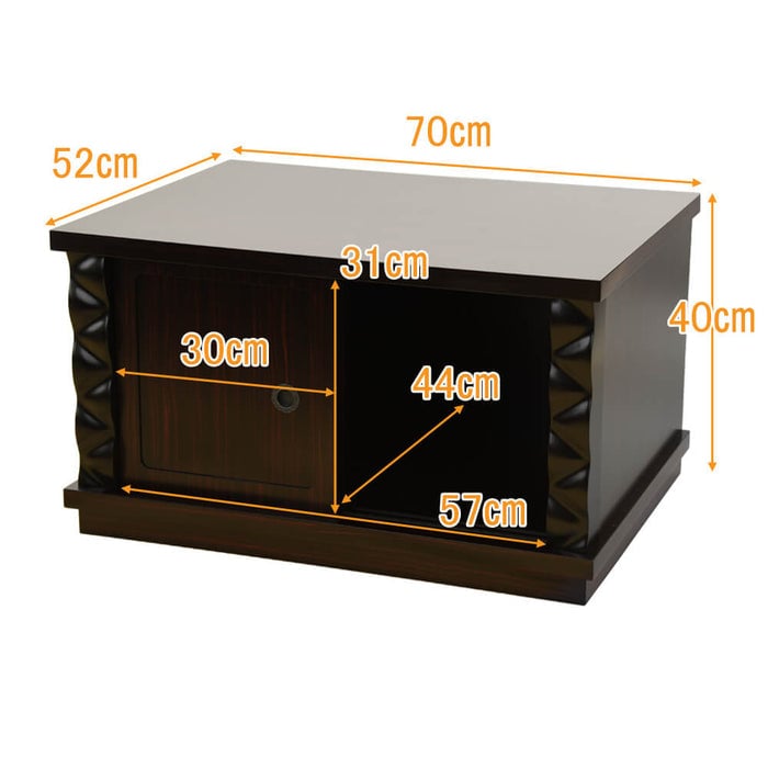 置台 黒檀調 信濃 W70cm