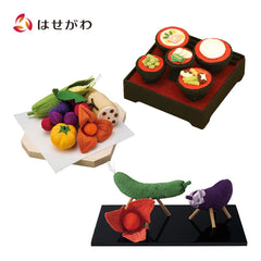 【WEB限定】ちりめん 牛馬飾り・お供物・お霊供膳セット