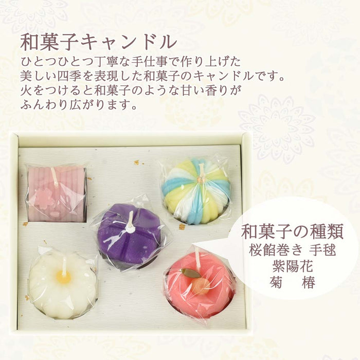 進物線香 和遊 和菓子キャンドルセット