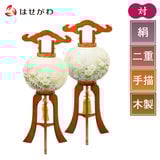 姫行灯 9号 二重 光琳ケヤキ 芙蓉秋草