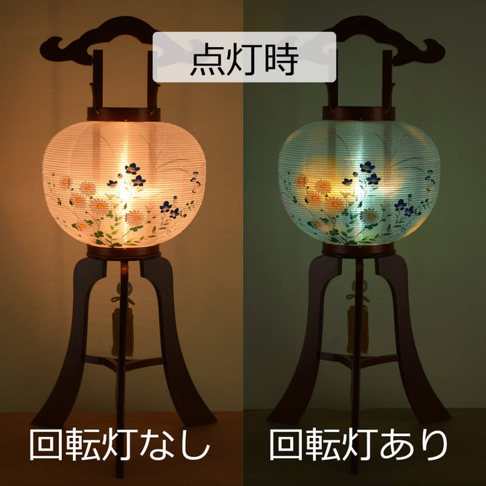 盆提灯 誉あんどん 光琳 菊桔梗 回転 特徴 5