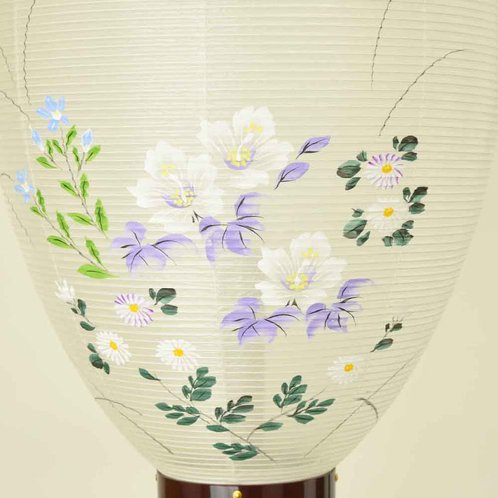 盆提灯 御所 ワイン 絹芙蓉 電池灯付 特徴 3