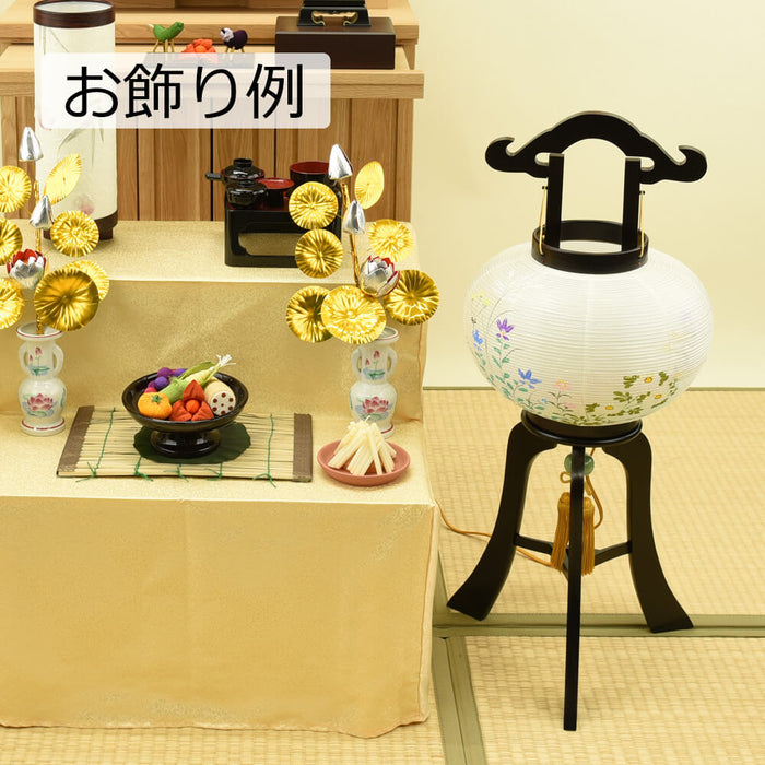 盆提灯 行灯 彩雲の里 10号 絹二重 絵入 特徴 6