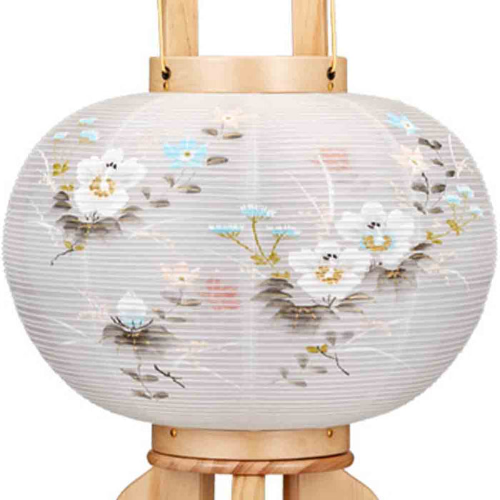 盆提灯 行灯 白木目 9号 芙蓉桔梗 特徴 3
