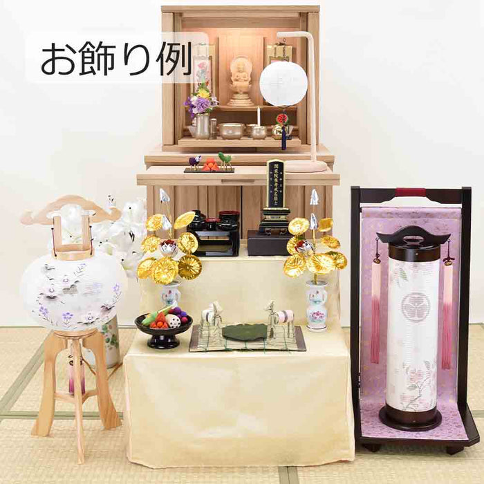 行灯 白木目 9号 芙蓉撫子 | お仏壇のはせがわ公式通販