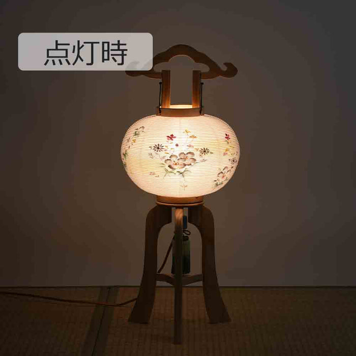 盆提灯 行灯 白木目 9号 芙蓉小花 特徴 5