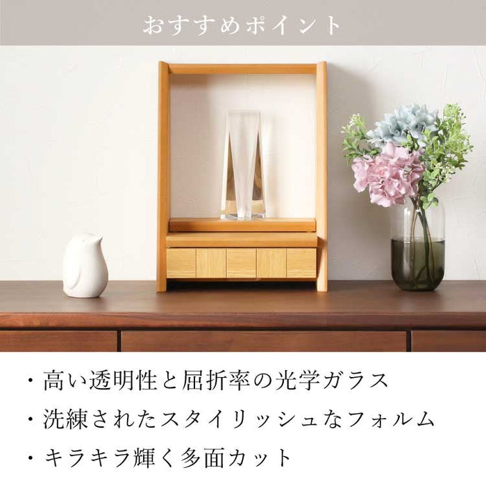 ガラス位牌 過去帳 プリズム 総丈17.0cm 特徴 9