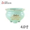 香炉 青地金蓮 4.0寸