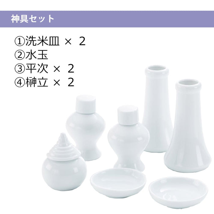 神棚・神具 神殿 平箱宮 正面透かし 20号 神具セット 特徴 2