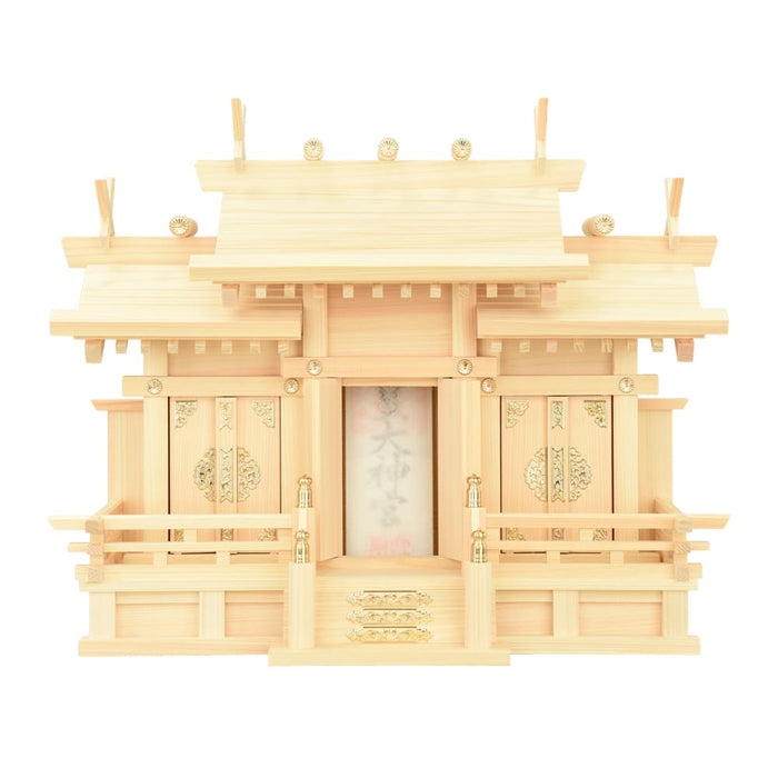 神棚 神具セット 本金具 屋根違い三社 小 | お仏壇のはせがわ
