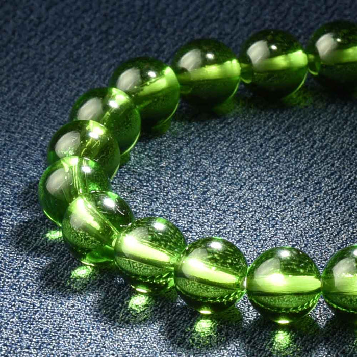 数珠・念珠 ブレスレット グリーン琥珀 10mm 特徴 2