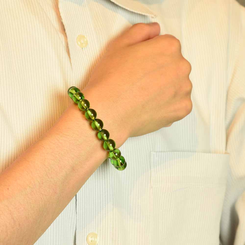 ブレスレット グリーン琥珀 10mm | お仏壇のはせがわ公式通販