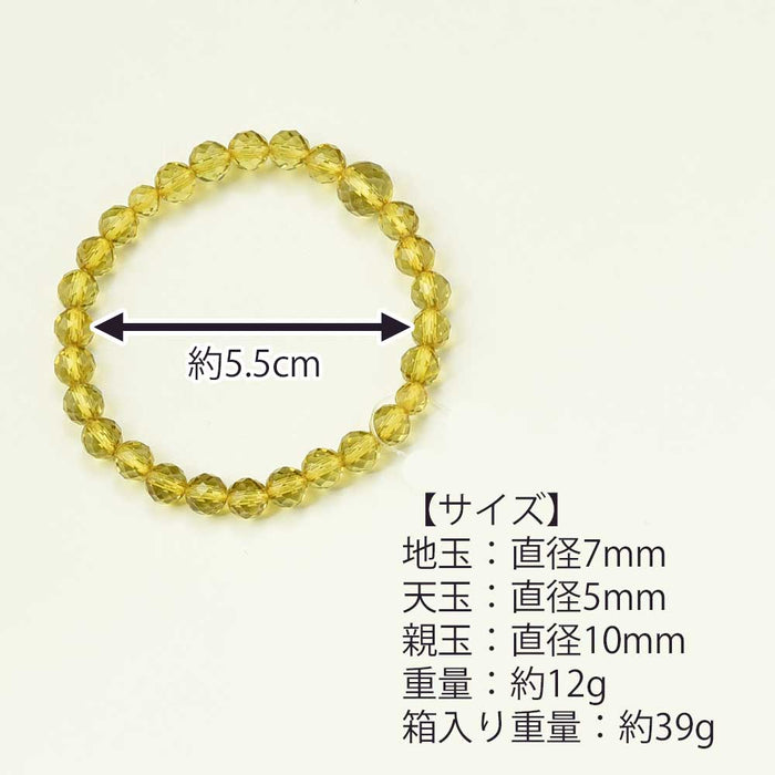 数珠・念珠 ブレスレット グリーン琥珀 切子 7mm 特徴 4