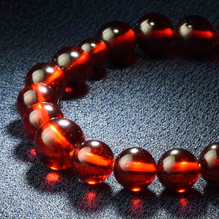 数珠・念珠 ブレスレット ルビー琥珀 10mm 特徴 2