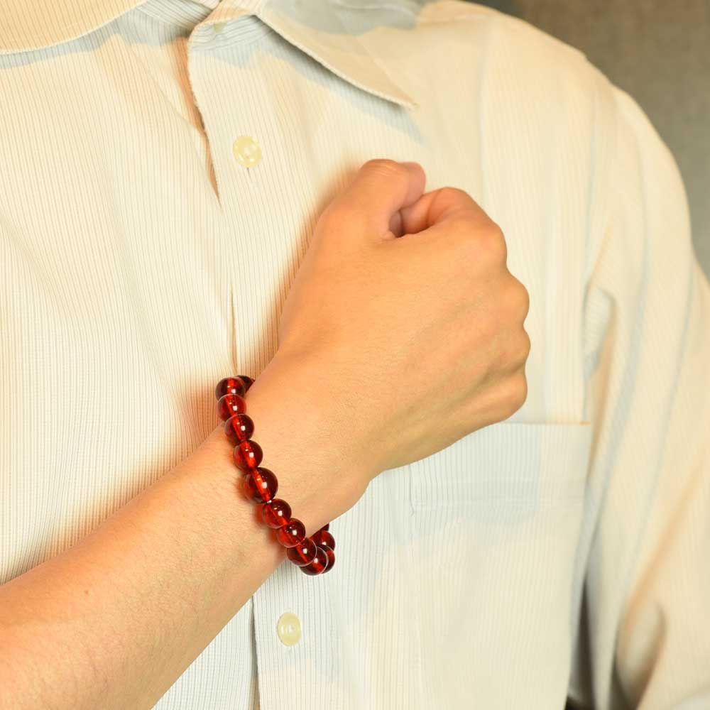 【お買い得】天然ルビー　１０㎜　ブレスレット　美品　天然 ルビー ブレスレット 10mm玉 No.16 最高級5A ｜最高級パワーストーン