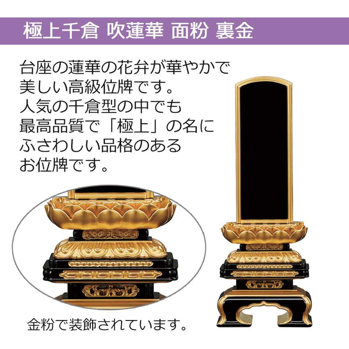 位牌 極上千倉 吹蓮華 面粉 裏金