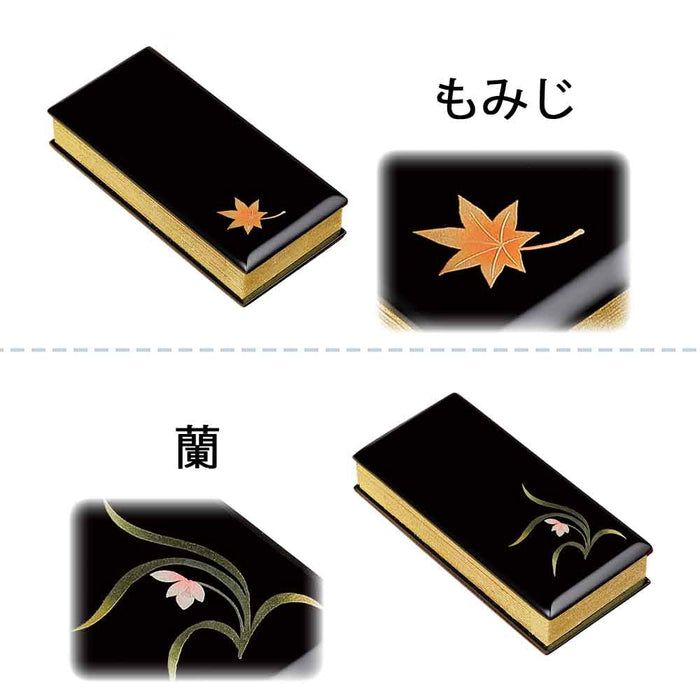 過去帳 蒔絵 黒 日付なし 3.0寸