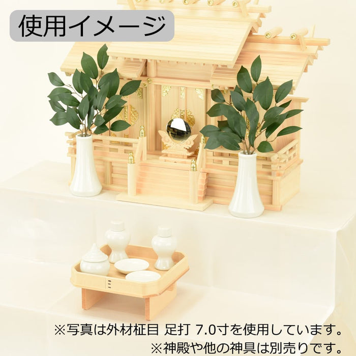 神棚 神具 三宝 外材柾目 足打 6.0寸 特徴 3