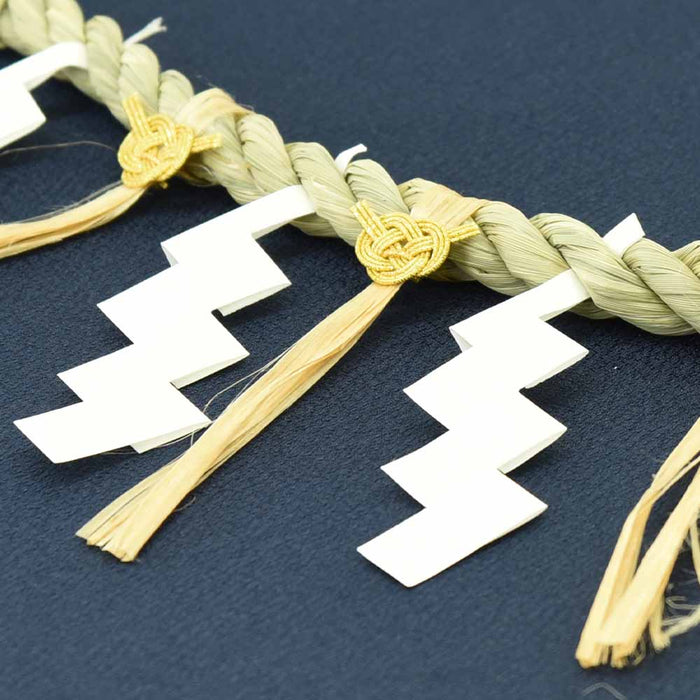 神具 しめ縄 御幣付 1尺 中