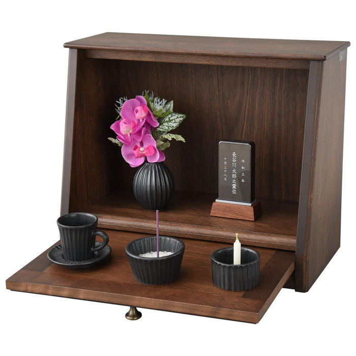 パーソナル位牌 翠霞 黒 総丈9.5cm