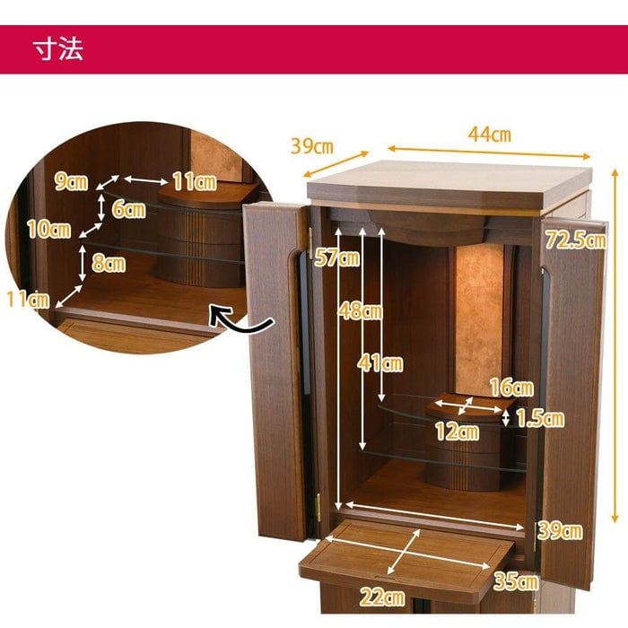 新型 重ネ グランツ ウォール 14×45 仏具セットB 特徴6